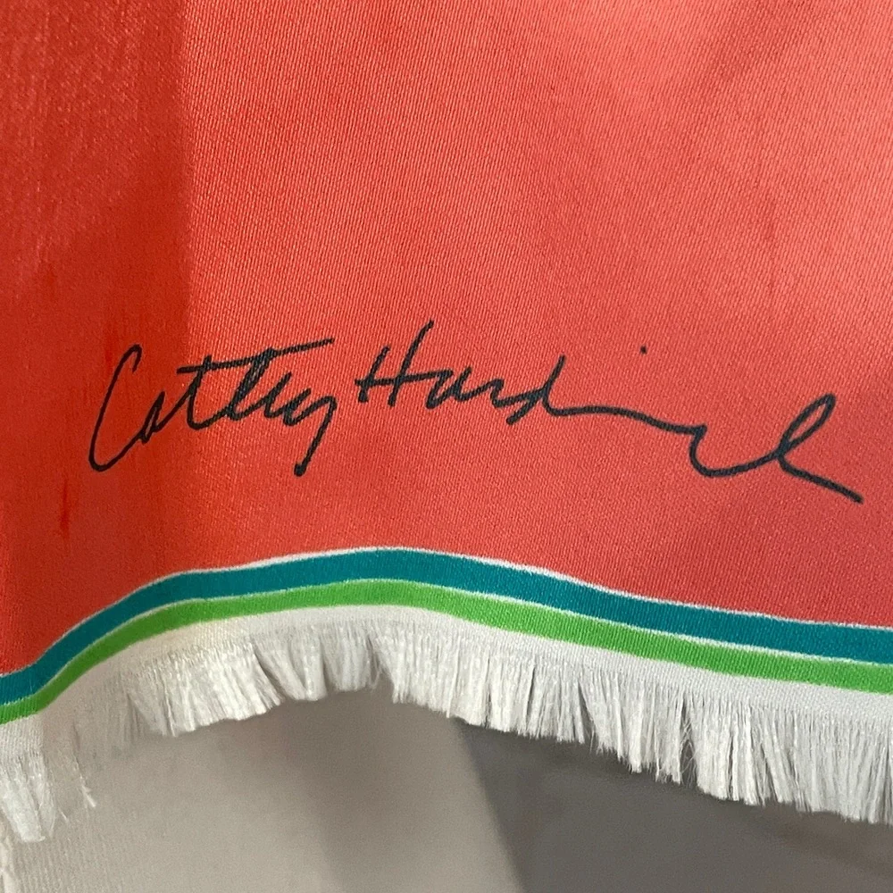 Vintage  60’s -70’s  Cathy Hardwick  Modern Print Scarf
